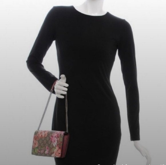 ✨️🌸👛GUCCI 410082GG Supreme Monogram Bloom purse 👛 with chain - Picture 14 of 16